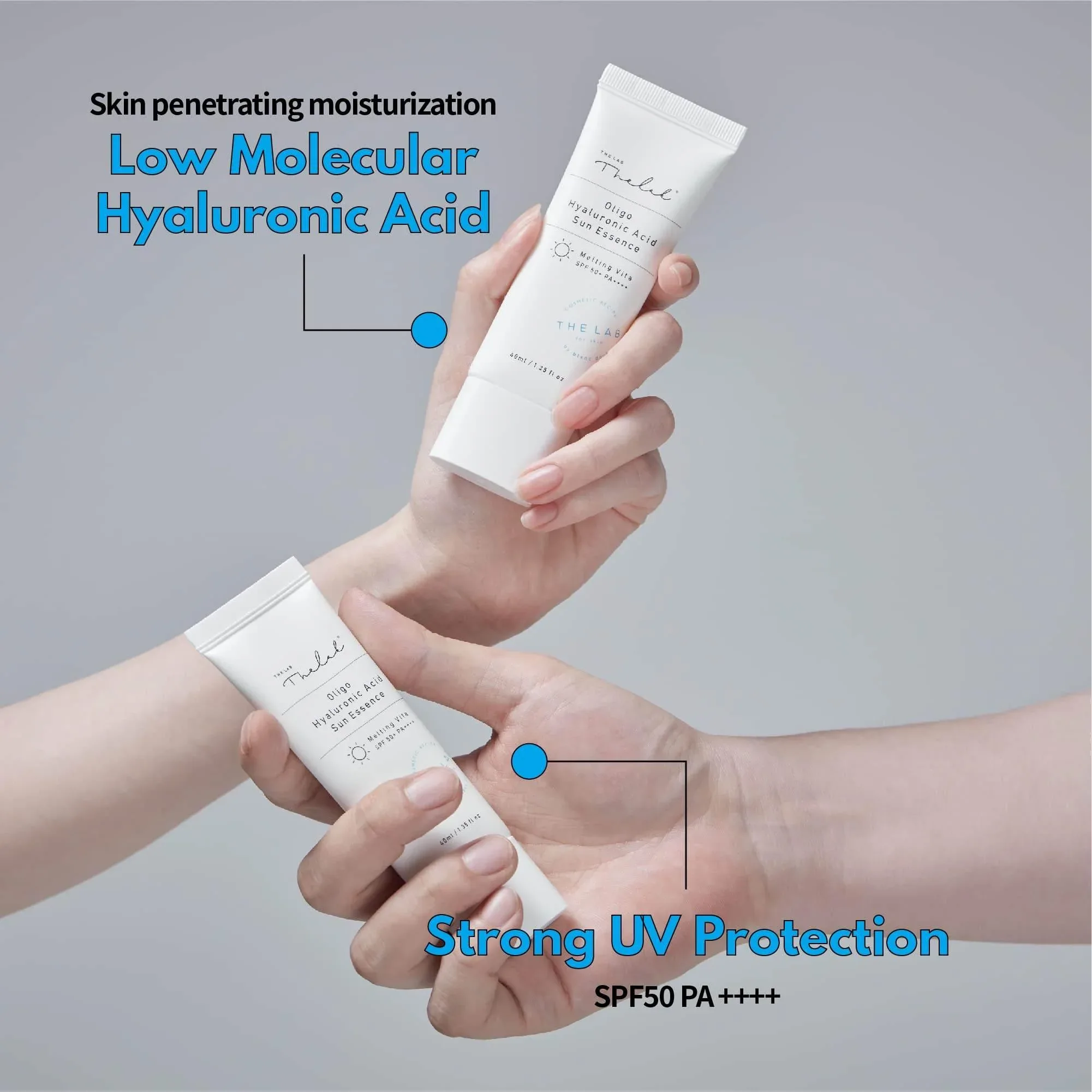 The Lab by Blanc Doux - Oligo Hyaluronic Acid Sun Essence SPF50 PA++++ 40ml - Image 2