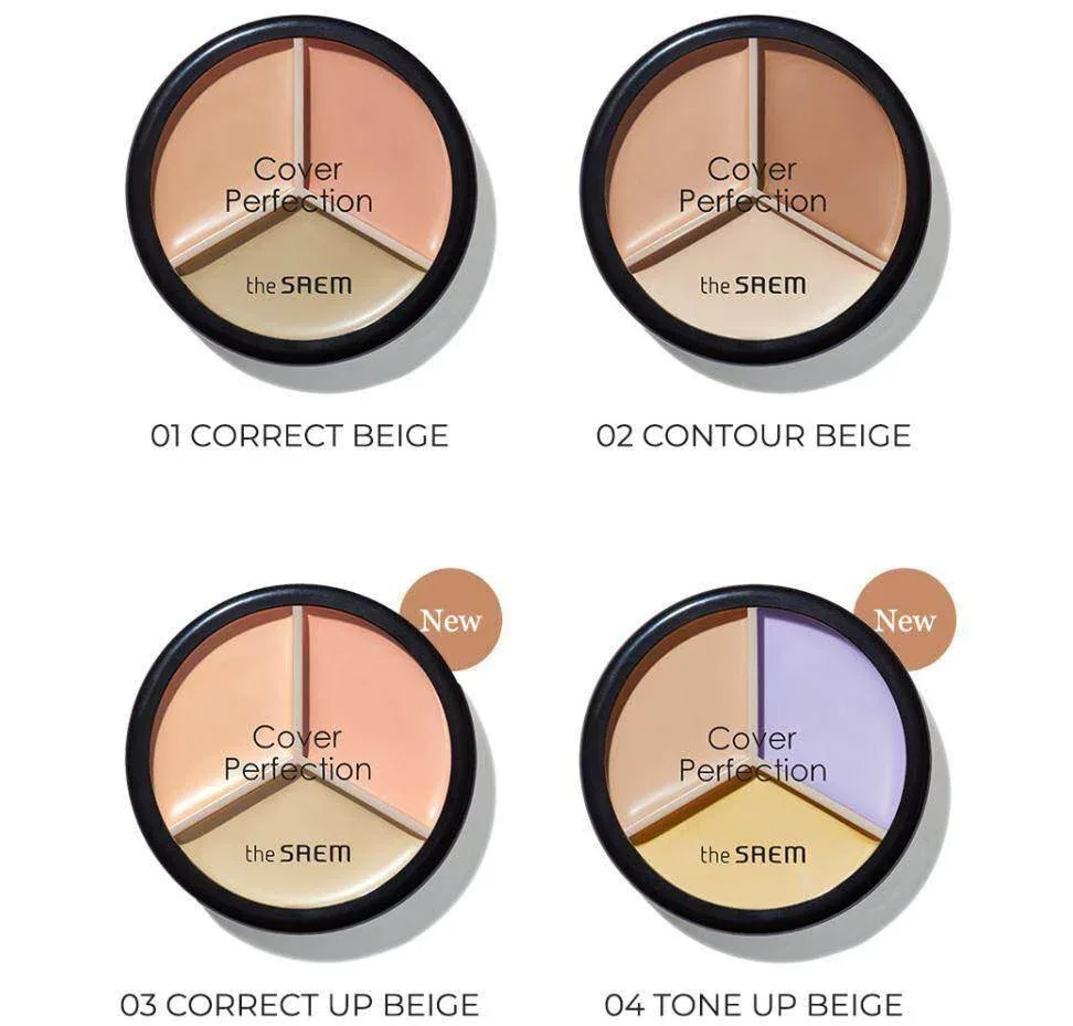 The Saem - Cover Perfection Triple Pot Concealer - 4 Colors - Image 2