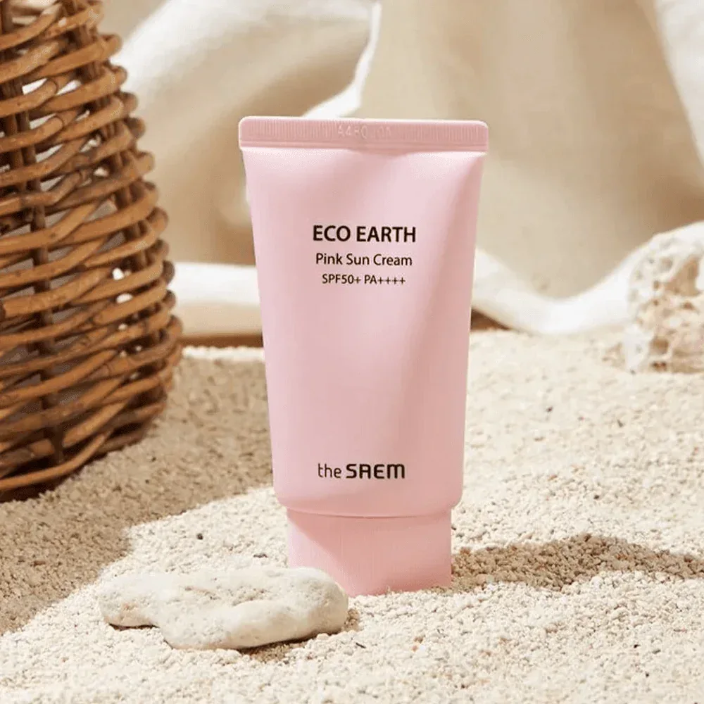 The Saem - Eco Earth Pink Sun Cream SPF50+ PA++++ 50g - Image 2