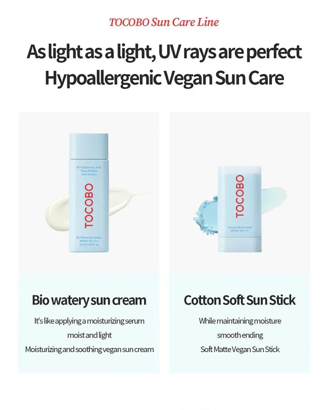 TOCOBO - Bio Watery Sun Cream SPF50+PA++++ 50ml - Image 2