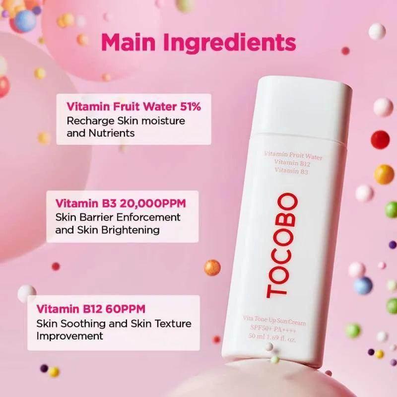TOCOBO - Vita Tone Up Sun Cream SPF+ PA++++ 50ml - Image 3