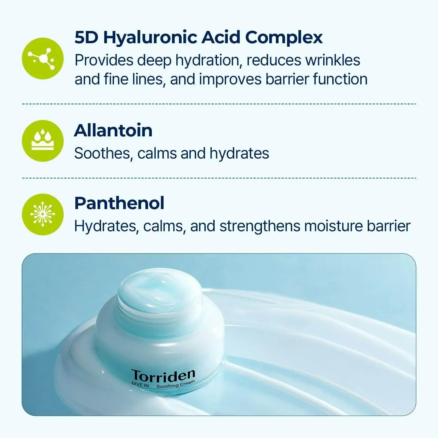 Torriden Low Molecular Hyaluronic Acid Soothing cream 100ml - Image 3
