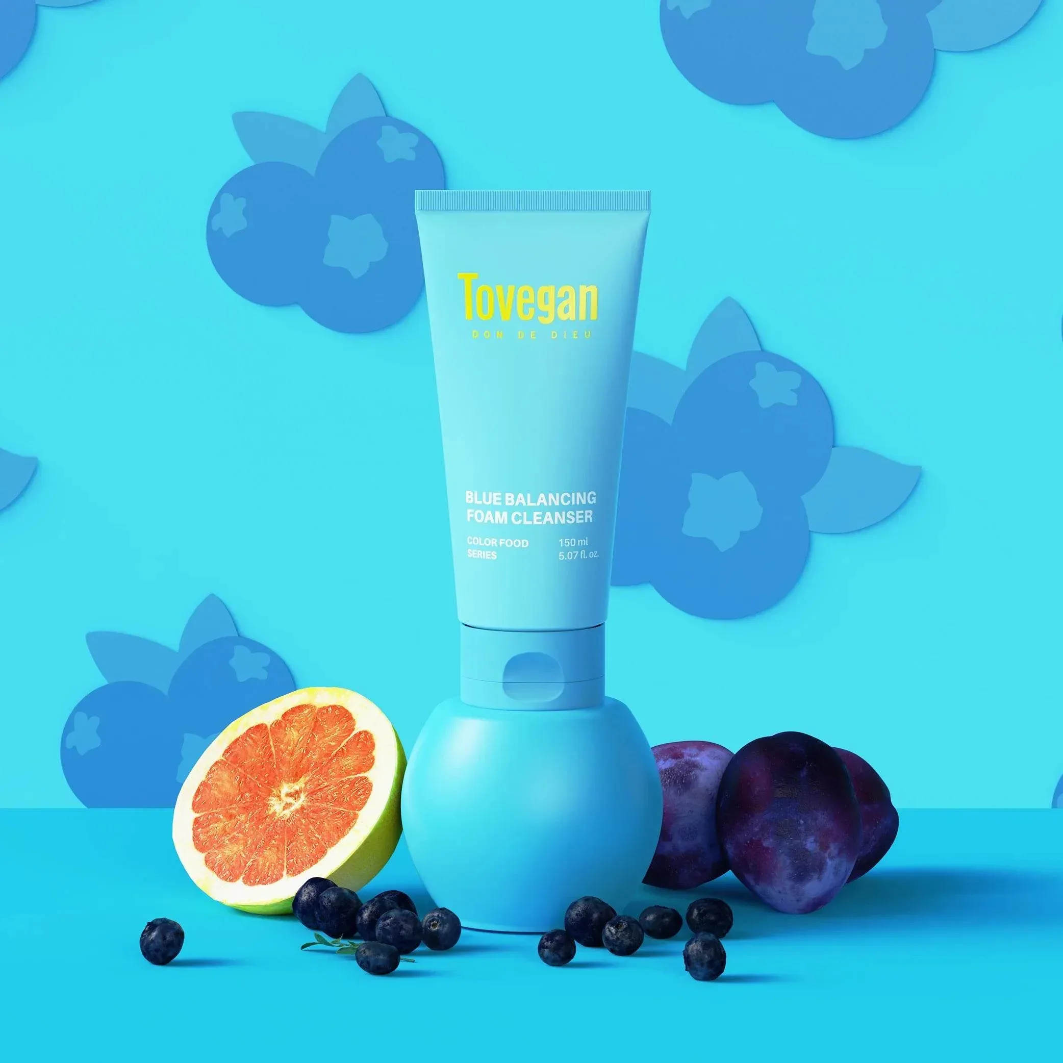 Tovegan - Blue Balancing Foam Cleanser 150ml - Image 3