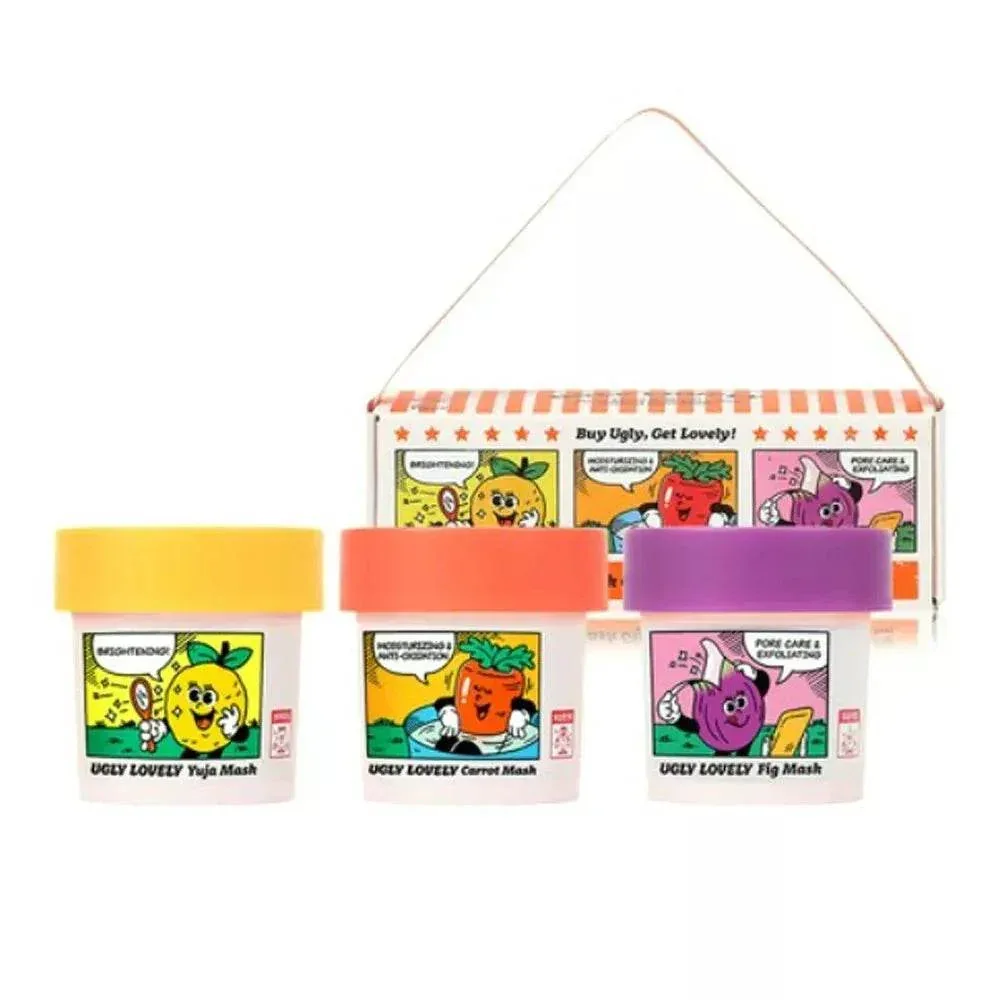 Ugly Lovely - Carrot/Yuja/Fig Mask 30ml each Set