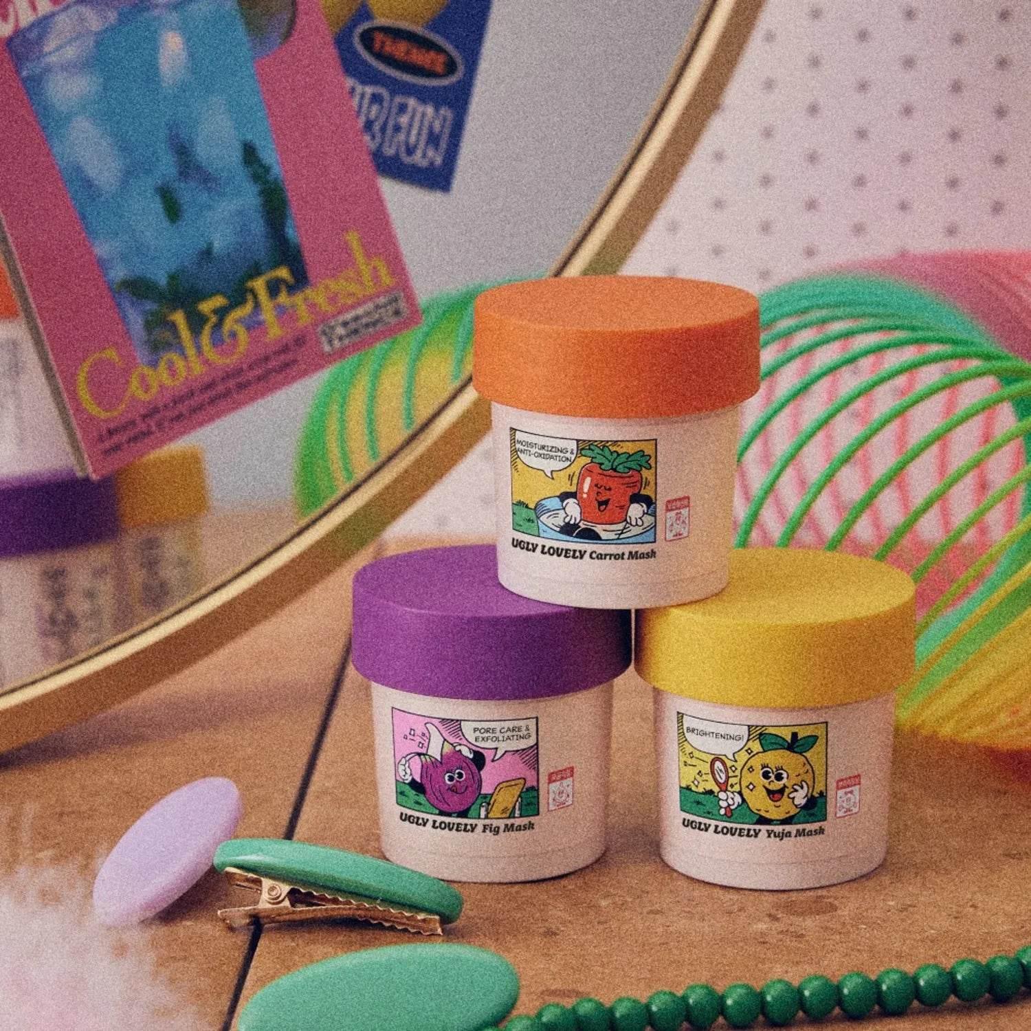 Ugly Lovely - Carrot/Yuja/Fig Mask 30ml each Set - Image 3