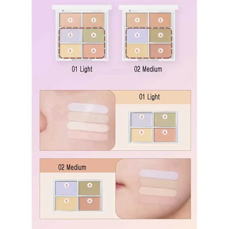 WakeMake - Defining Cover Conceal-Fit Palette 9g - 2 Colors - Image 4