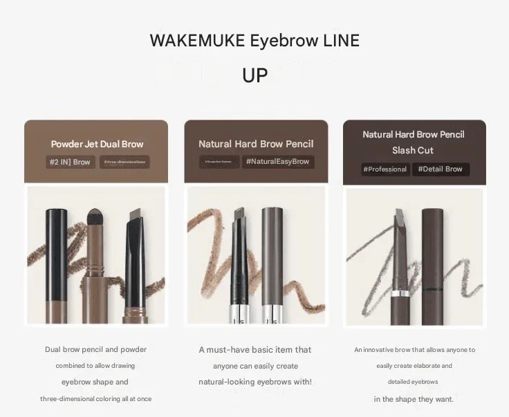 WakeMake - Powder Jet Dual Brow - 5 Colors - Image 3