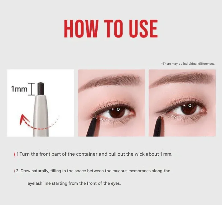 WakeMake - Real Ash Pencil Eye Liner - 6 Colors - Image 3