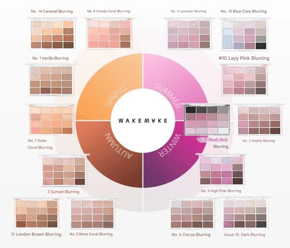 WakeMake - Soft Blurring Eye Palette - 8 Colors - Image 3